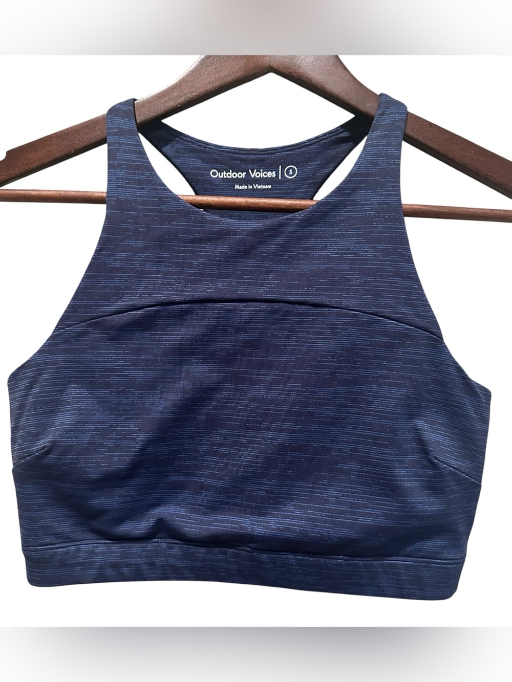 Outdoor Voices TechSweat Move Free Crop Top Blue Women’s Size Small
